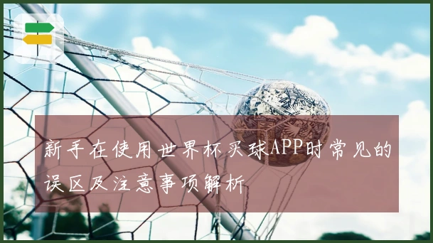 新手在使用世界杯买球APP时常见的误区及注意事项解析